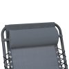 Deck Chair Headrest 40×7.5×15 cm Textilene – Grey