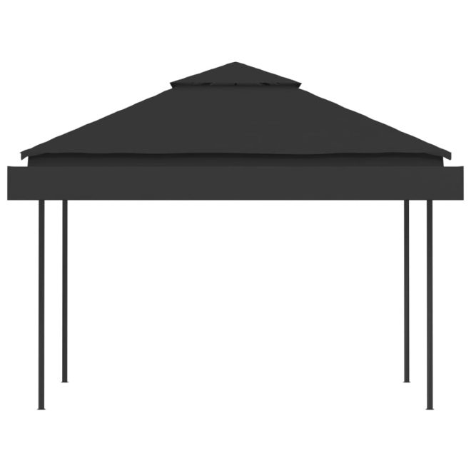 Gazebo with Double Extended Roofs 3x3x2.75 m 180 g/m – Anthracite
