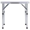 Folding Camping Table Aluminium 60×45 cm – White