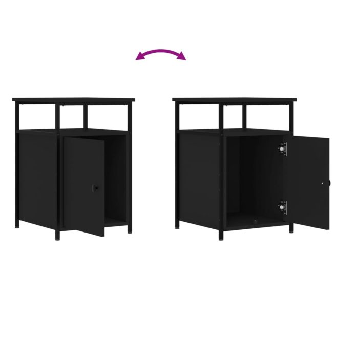 Bedside Cabinet 40x42x60 cm Engineered Wood – Black