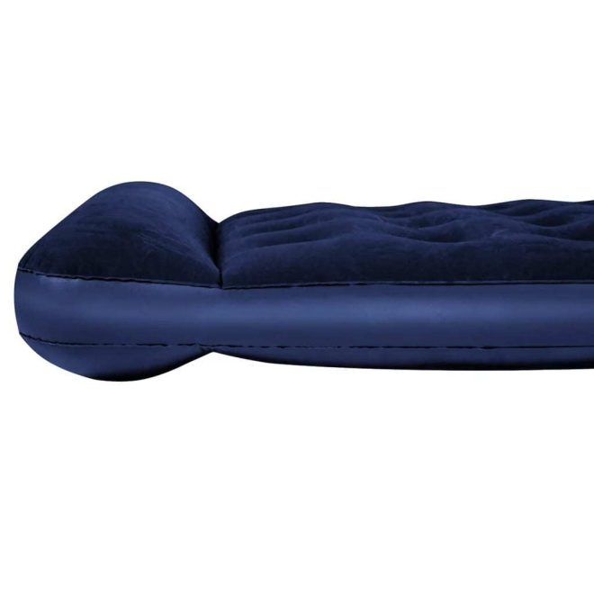 Bestway Inflatable Flocked Airbed with Built-in Foot Pump – 188x99x28 cm