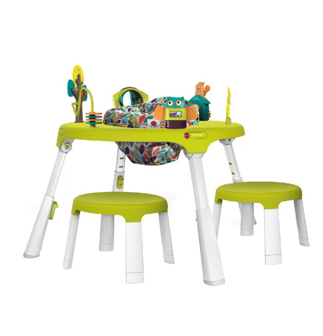PORTAPLAY FOREST FRIENDS ACTIVITY CENTER + STOOLS COMBO. – Green