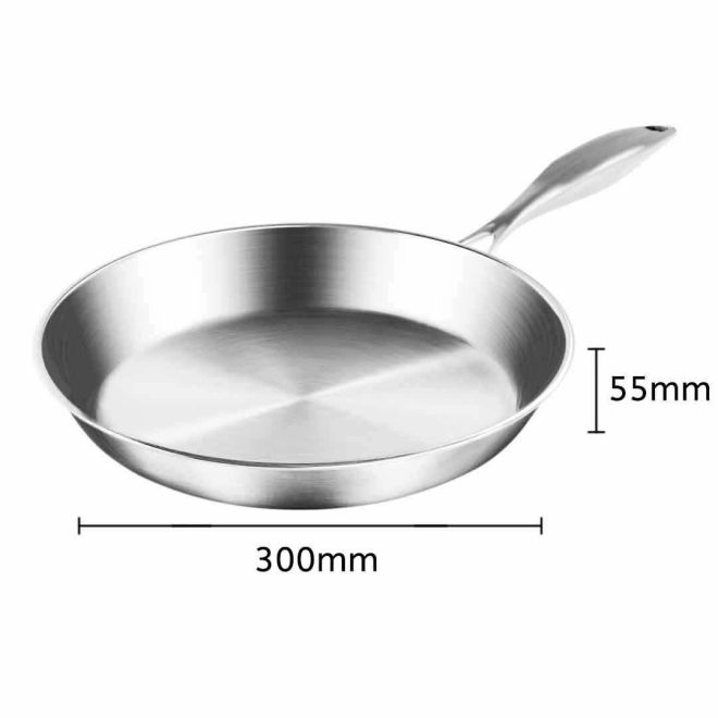 Dual Burners Cooktop Stove, 30cm Cast Iron Frying Pan Skillet and 30cm Induction Fry Pan