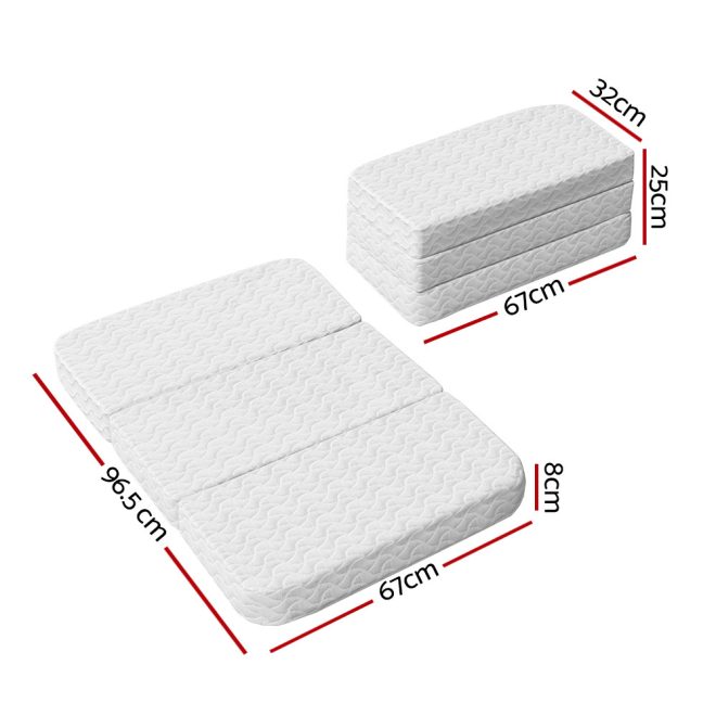 Foldable Gel Foam Mattress Folding Baby Bed Floor Mat Travel Cot Bamboo