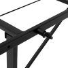 Folding Metal Bed Frame – Black – DOUBLE