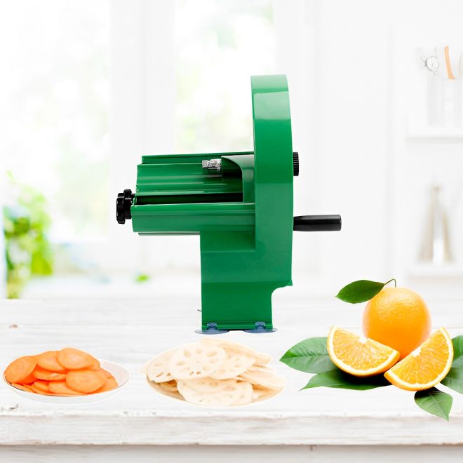 Commercial Manual Vegetable Fruit Slicer Kitchen Cutter Machine Green – 1