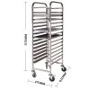 Gastronorm Trolley 15 Tier Stainless Steel Bakery Trolley Suits GN 1/1 Pans