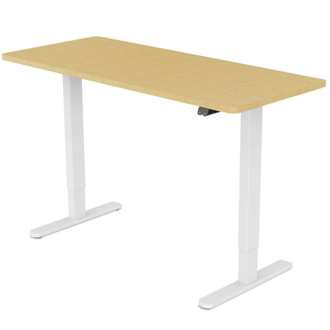 FORTIA Sit Stand Standing Desk, 72-118cm Height Adjustable, 70kg Load, Frame – 120×60 cm, Black