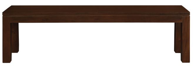 Large Tilda Solid Mahogany Bench – 128x35x45 cm, Chocolate