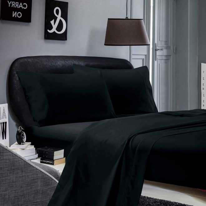 1000TC Ultra Soft King Single Size Bed Flat & Fitted Sheet Set – White