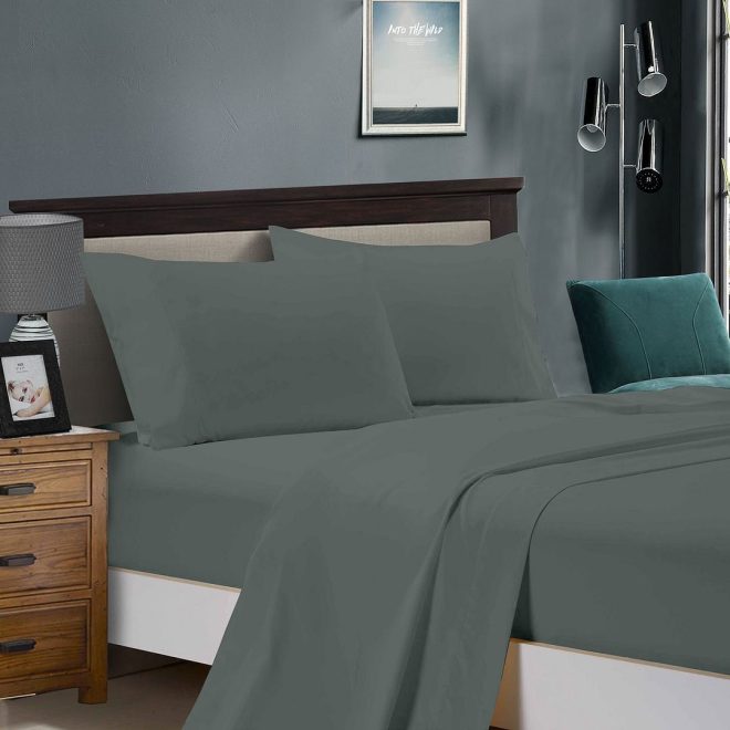 1000TC Ultra Soft Single Size Bed Flat & Fitted Sheet Set – White
