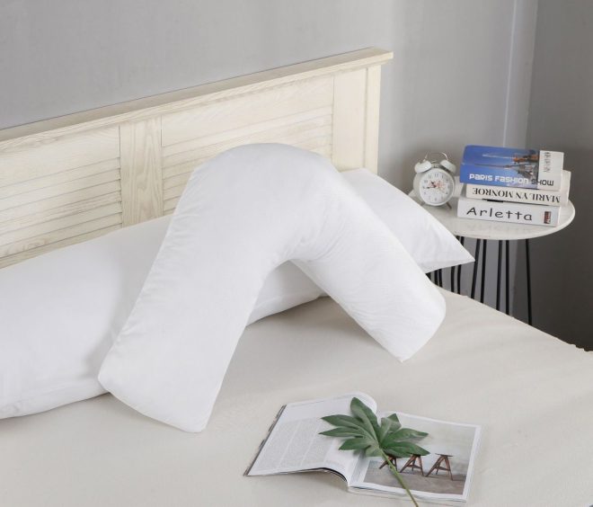 1000TC Premium Ultra Soft V SHAPE Pillowcase – White