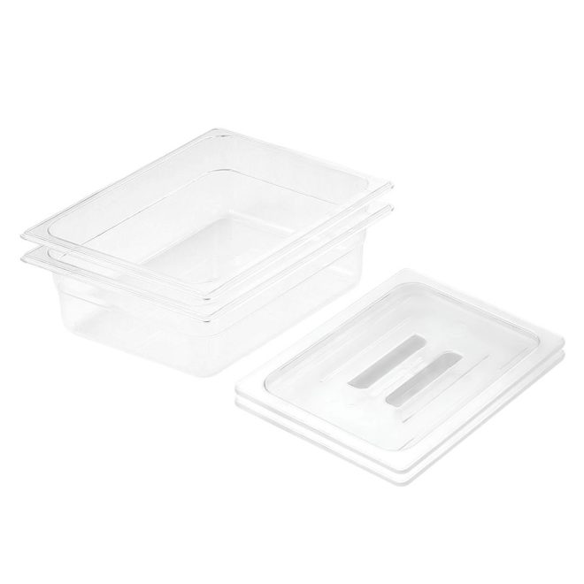 Clear Gastronorm GN Pan 1/2 Food Tray Storage Bundle