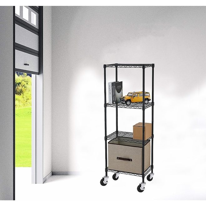 Modular Wire Storage Shelf Steel Shelving – 120x45x180 cm, Without wheel