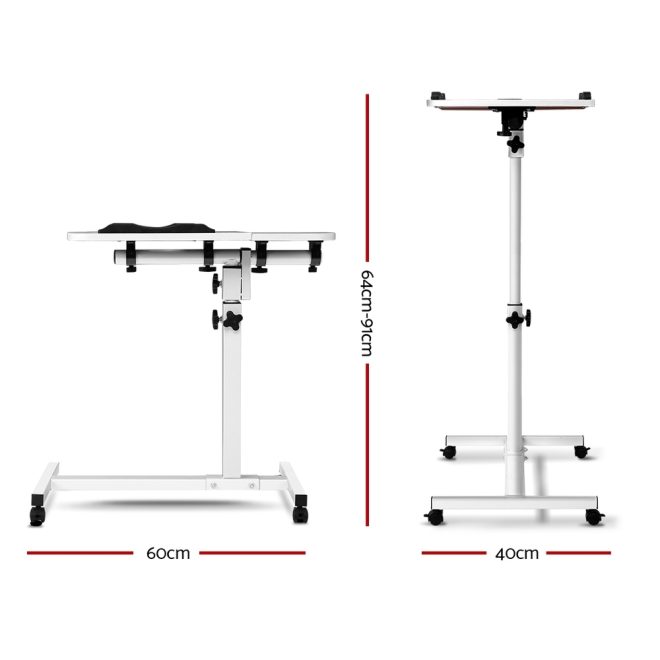 Laptop Table Desk Adjustable Stand – White