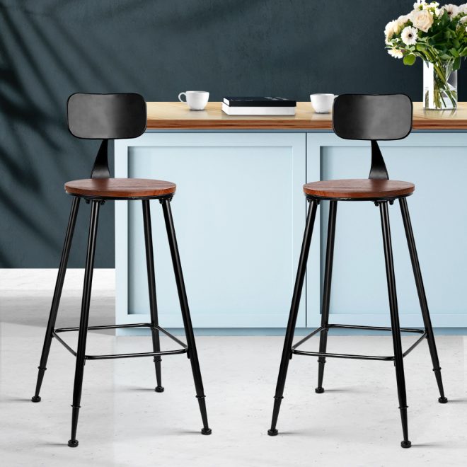 Vintage Industrial Bar Stool Retro Barstools Dining Chairs Kitchen – 4