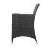3 Piece Wicker Outdoor Furniture Set – Black