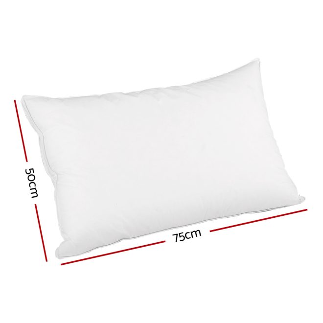 Bedding Goose Feather Down Twin Pack Pillow – 75×50 cm