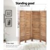 Wallaroo Room Divider Screen Privacy Wood Dividers Timber Stand – Brown, 8 Panel