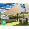 98% UV Sun Shade Sail Cloth Shadecloth Rectangle Canopy 280gsm – 6×6 m, Sand Beige