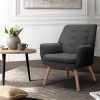 Fabric Dining Armchair – Charcoal