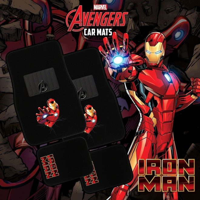 MARVEL AVENGERS 4-Piece Car Mat – Iron Man