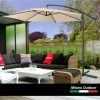 Milano 3M Outdoor Umbrella Cantilever With Protective Cover Patio Garden Shade – Beige