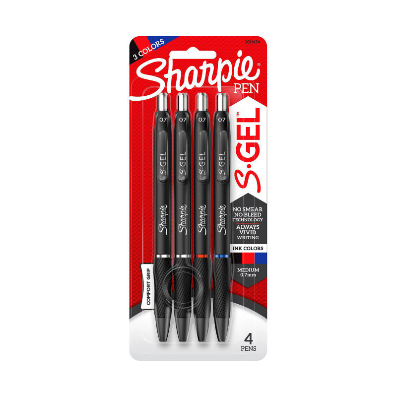 SHARPIE Gel 0.7mm Assorted Pack of 4 Box of 6