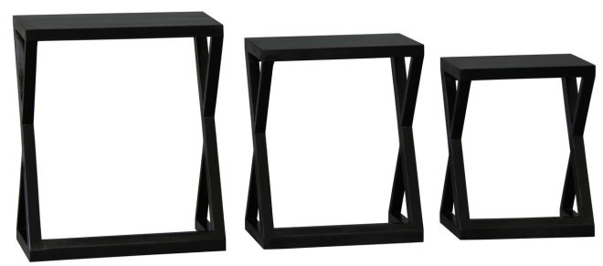 Z Style Nest of Table – Black