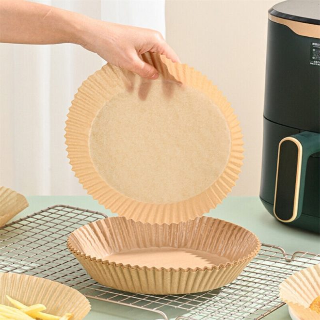 Air Fryer Disposable Paper Liner Set Non-Stick Pan Parchment Baking Paper – 50