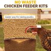 Chicken Feeder Poultry Feeder DIY Port PVC Gravity Fed Chicken Feeder – 4 Port