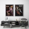 Bally Man & Woman 2 Sets Black Frame Canvas Wall Art – 40×60 cm