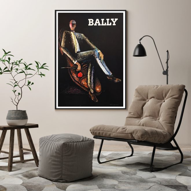 Bally Man & Woman 2 Sets Black Frame Canvas Wall Art – 40×60 cm