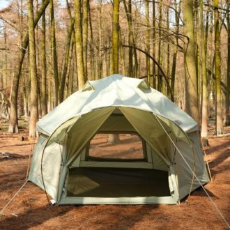 Large Space Luxury Frog Hexagonal Tent 5-8 Person Double Layer