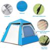 Instant Pop Up Tent For Hiking 2/3/4 Person Camping Tents, Waterproof Windproof Family Tent With Top Rainfly, Easy Set Up, Portable With Carry Bag, Wi – Blue
