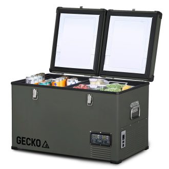 GECKO Dual Zone Portable Fridge / Freezer, SECOP Compressor, for Camping, Car, Caravan