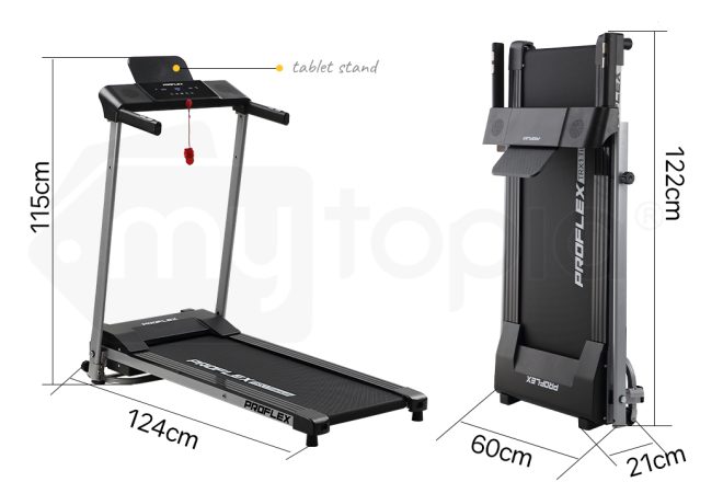 PROFLEX Treadmill Bluetooth Running Machine Foldable Compact Small Home Electric. – Type 1