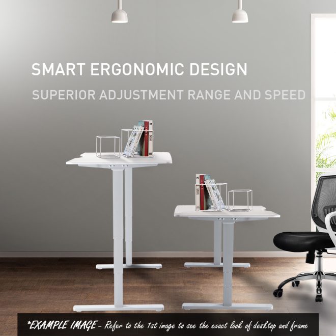 FORTIA Standing Desk Electric Dual Motor Sit Stand Adjustable 120KG Load – 150×70 cm, Black