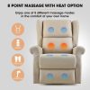 FORTIA Electric Recliner Lift Heat Chair for Elderly, Massage, Heat Therapy, Aged Care – Beige