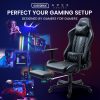 OVERDRIVE Apex Series Reclining Gaming Ergonomic Office Chair with Footrest – Black