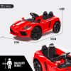 ROVO KIDS Lamborghini Inspired Ride-On Car, Remote Control, Battery Charger – Red
