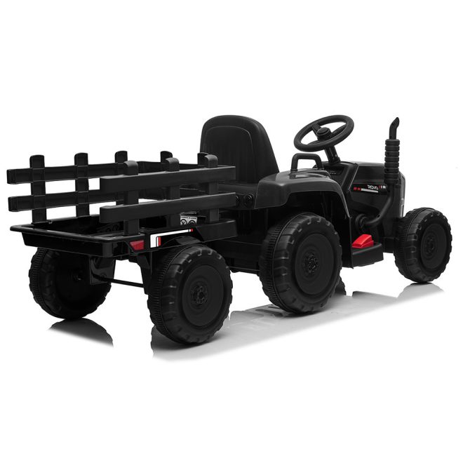 ROVO KIDS Electric Battery Operated Ride On Tractor Toy, Remote Control – Black
