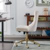 Velvet Home Office Chair – Beige