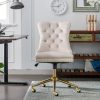 Velvet Home Office Chair – Beige
