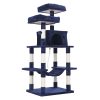 145cm Cat Tree WHISKY Sisal Scratching Post Scratcher Pole Condo House Tower – Blue