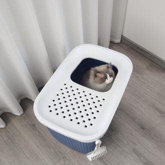 XXL Top Entry Cat Litter Box No Mess Large Enclosed Covered Kitty Tray