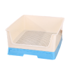 Medium Dog Potty Training Tray Pet Puppy Toilet Trays Loo Pad Mat With Wall – Blue