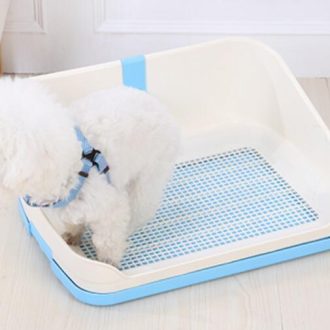 Medium Portable Dog Potty Training Tray Pet Puppy Toilet Trays Loo Pad Mat With Wall