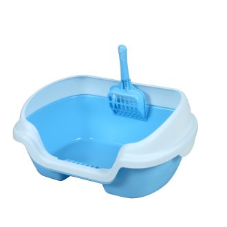 Small Portable Cat Rabbit Toilet Litter Box Tray with Scoop