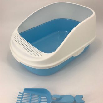 Large Portable Cat Toilet Litter Box Tray House with Scoop